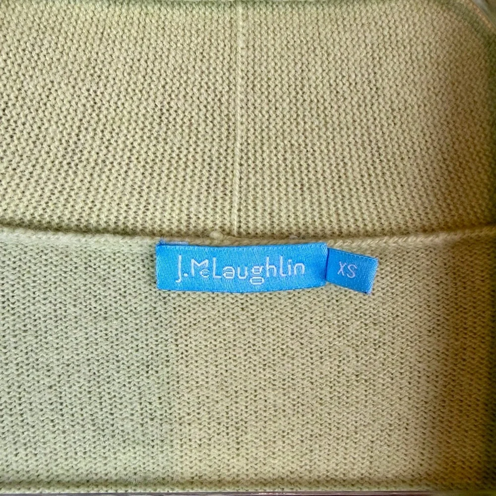 J. McLaughlin Reagan Tie Front Cashmere Cardigan in Light Lime Green Size XS.